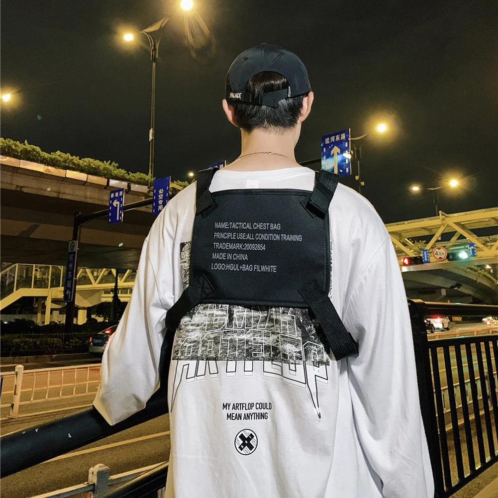 Многофункциональный жилет, нагрудные сумки для мужчин и женщин, модная поясная сумка из ткани Оксфорд, уличный жилет, сумка на ремне в стиле хип-хоп, нагрудная сумка Bolsa