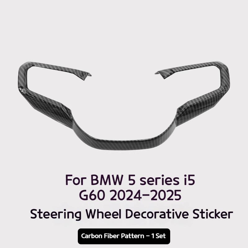 For BMW 5 series i5 X3 G45 G60 2024-2025 ABS Carbon fiber steering wheel decorative frame interior decoration items accessories