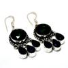 Chrome Diopside Amethyst Gemstone 925 Silver Plated Jewelry Earring 1.89"