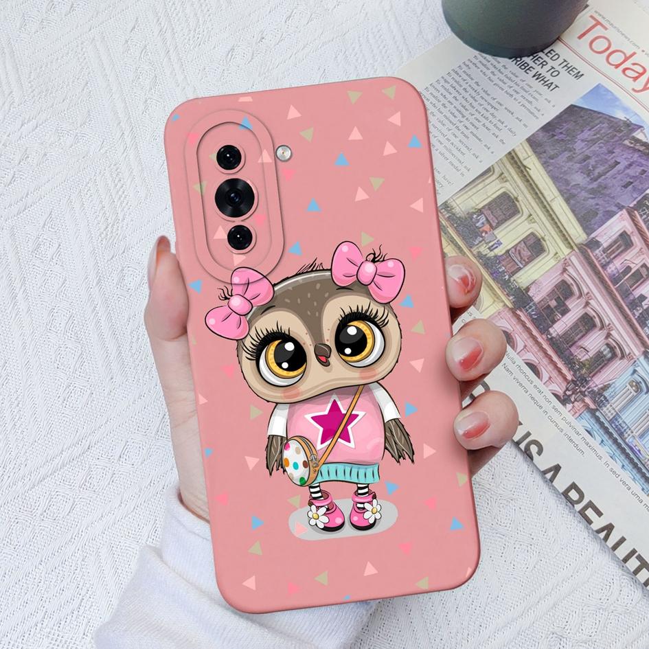 Чехол для телефона Huawei Nova 4E 5T 6 7 8 9 10 SE 11 Pro P30 P40 Lite, мягкий матовый жидкий силиконовый чехол, милый модный противоударный чехол с котом для Huawei, бампер