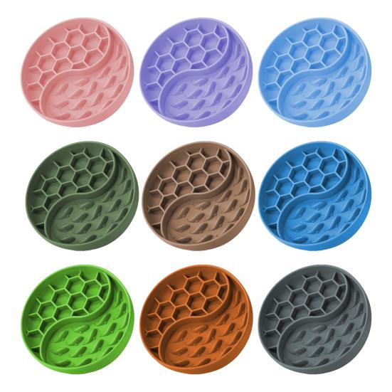 Миска для медленного кормления для собак, Нескользящая миска для кормления, Замедляет скорость еды питомца, Силиконовая миска для корма для домашних животных с присоской для быстро едящих, Кошек, Собак, Снятие тревожности
