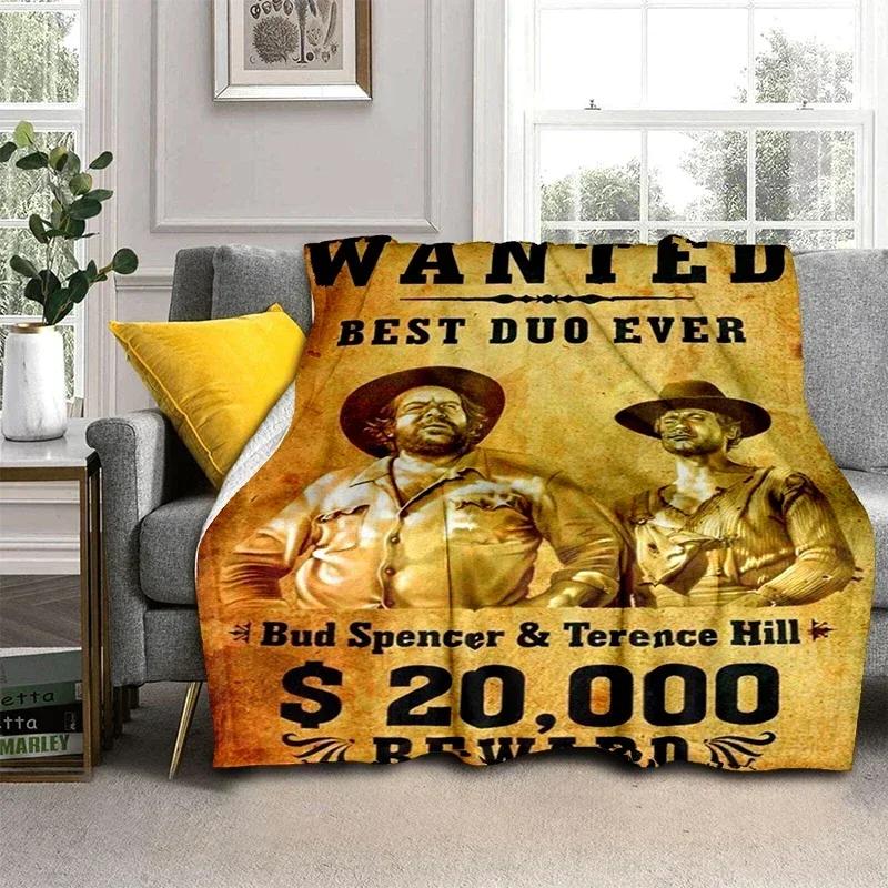 Плед Bud Spencer Terence Hill для дивана, походов, пикника, супермягкое одеяло, модное постельное, теплое фланелевое, подарок на день рождения