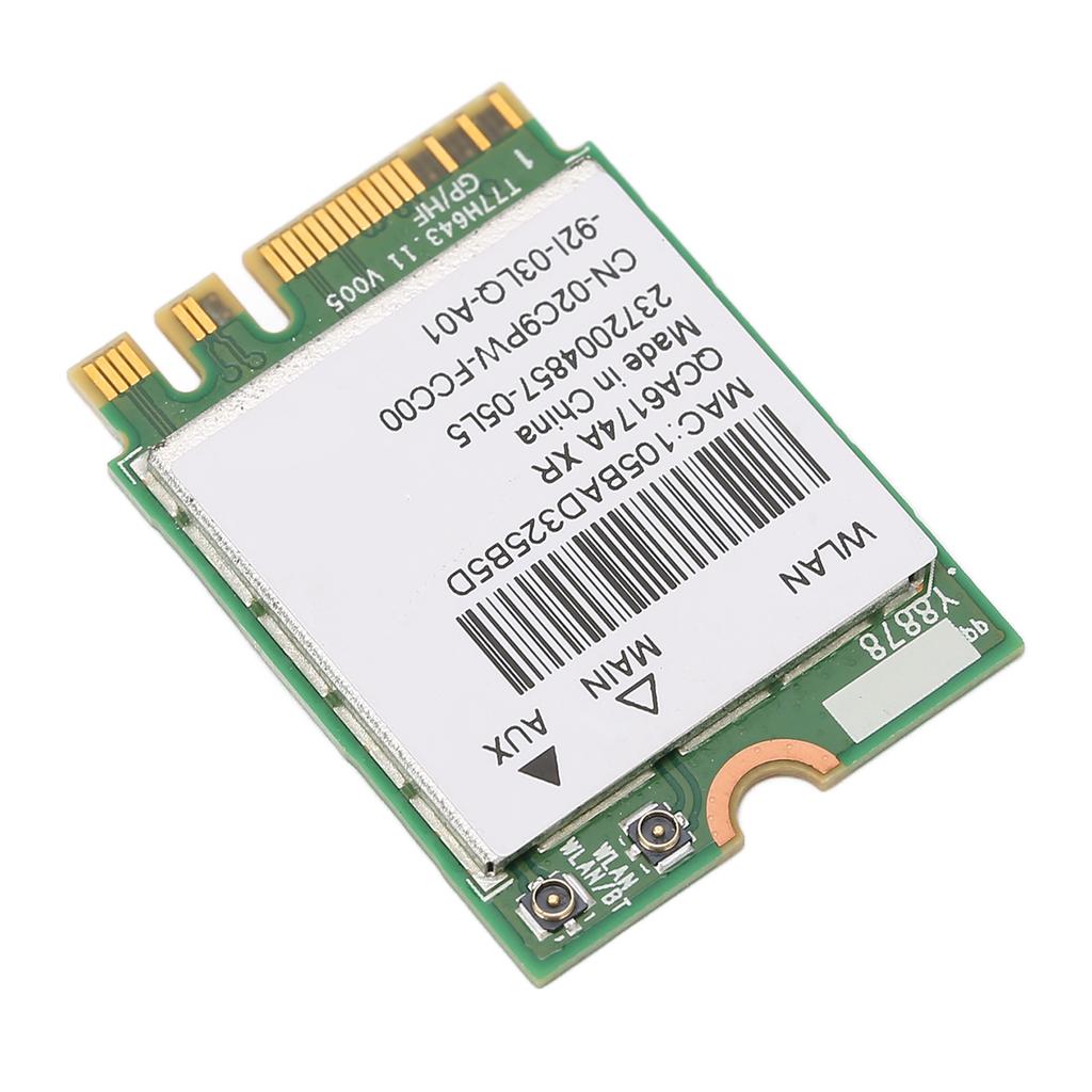 Wireless Net Card 867M 2.4 GHz5 GHz Dual Band Wear Resistant PCB Wireless Card with M.2 Interface for Laptop