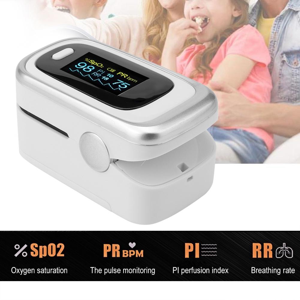 Пальцевый пульсоксиметр SPO2 PR PI RR Мониторинг насыщения крови кислородом Монитор