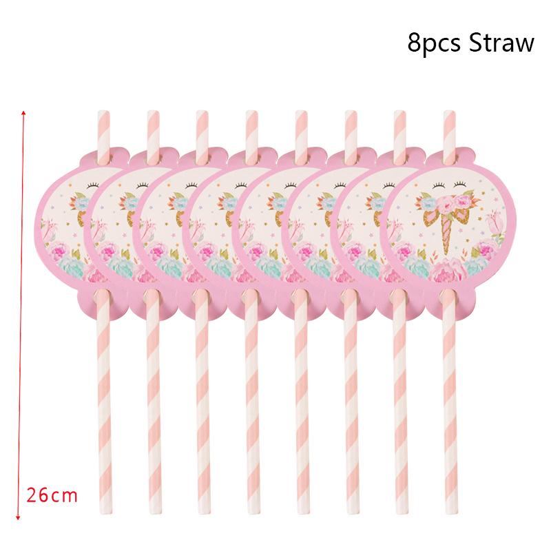WEIGAO Unicorn Decoration Birthday Party Decor Kids Unicorn Disposable Tableware Set Baby Shower Girl Birthday Party Supplies