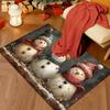 Рождественский Снеговик Декоративный Ковер Входной Приветственный Коврик Моющийся Дверной Коврик Для Прихожей Ванной Кухни Домашний Декор Напольный Коврик