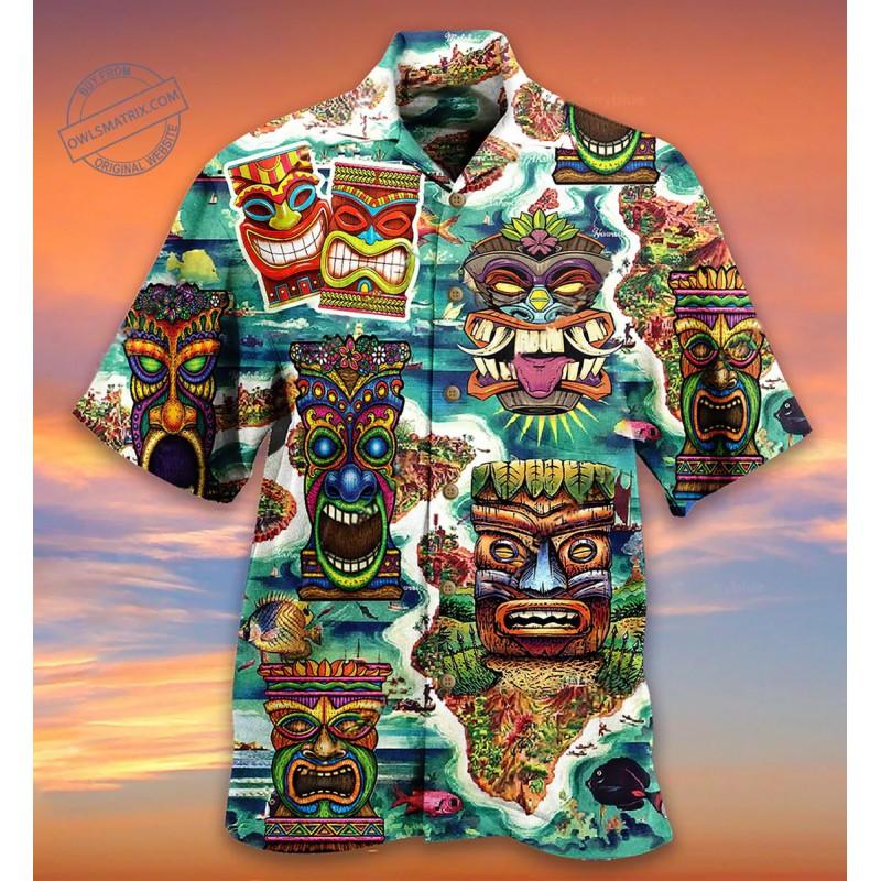 2026 Mens Loose Breathable 3D Print Hawaiian Short Sleeve Shirt Fashion Collared Casual Top