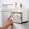 Ecoco Cocoa Bathroom Tissue Box Toilet Paper Non-perforated Bathroom Wall-mounted Box Bathroom Tissue Box E1807 Gray