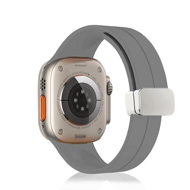 Strap For Apple watch ultra 3 2 band 44mm 45mm 49mm 40mm 41mm 46mm Magnetic Silicone Bracelet correa iWatch Series 8 se 9 10 11