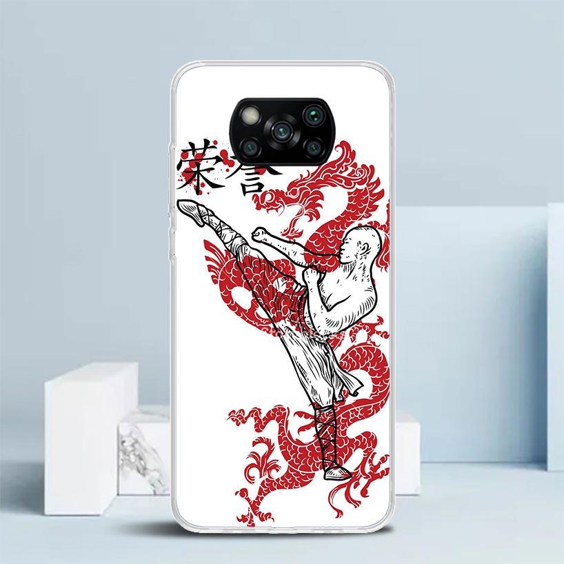 Kungfu Taekwondo Phone Case For Xiaomi Poco F7 Ultra X5 X6 X7 Pro M7 Redmi 15C 15 13C 13 12C 12 10C 10 10A 9 9C 9A 9T Cover Poco