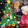 Felt Christmas Tree for Toddlers DIY Xmas Tree Set with Ornaments Indoor Christmas Door Wall Hanging Decorations Xmas Activities Gifts for Kids