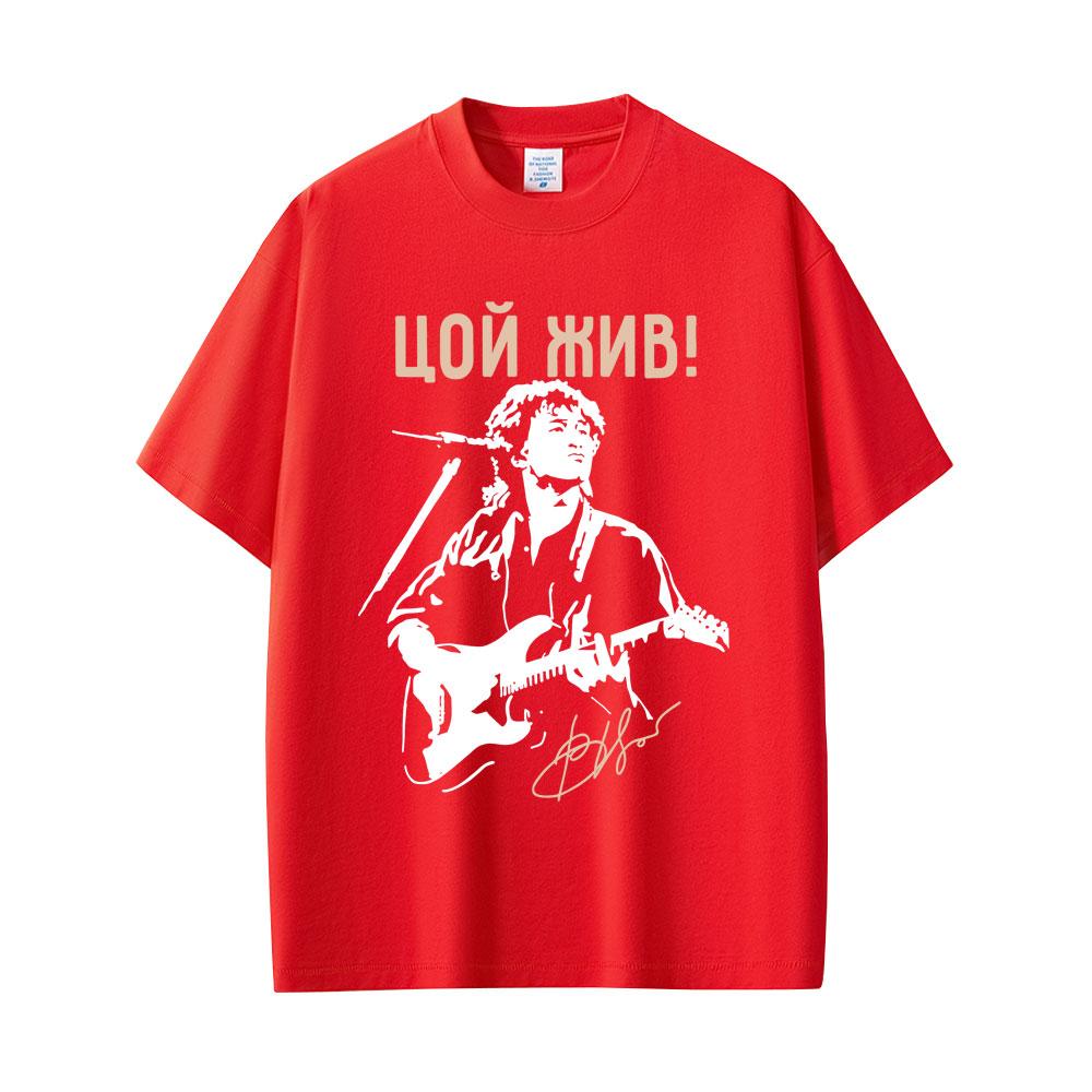 Legendary Russia Rock Band Kino Viktor Tsoi Graphic Tshirt Unisex Women Casual Cotton Vintage T Shirts Unisexs Oversized Tshirts