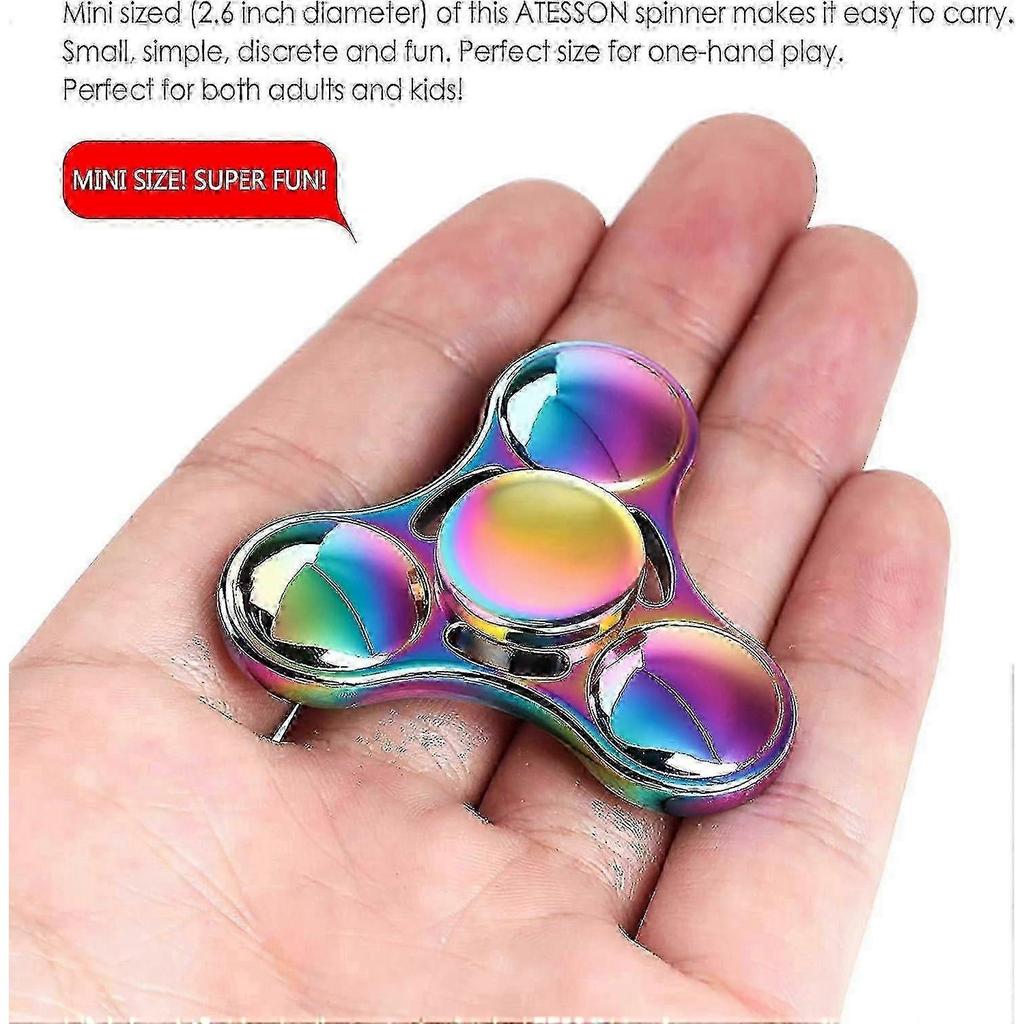 Fidget Spinner Toy Durable Stainless Steel Bearing High Speed Spins Precision Metal Hand Spinner Edc Adhd Focus Anxiety Stress Relief