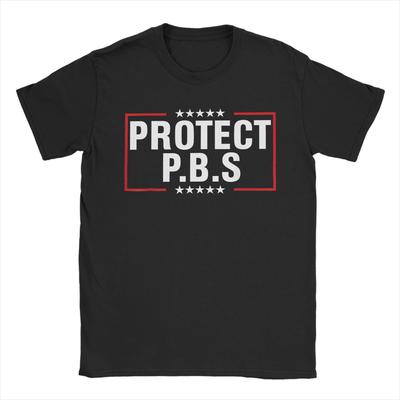 Новинка Защитите PBS Сохранить Общественная вещательная служба Футболка для мужчин Круглый вырез хлопковая футболка с коротким рукавом футболки Новая одежда
