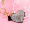 Rhinestone Heart Solid Color Bag Charm Keychain Key Ring Pendant Gift Backpack Wallet Pendant Small Gift Fashion Metal Bag Charm Travel Accessories