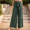 Женские повседневные брюки свободного кроя, однотонные, широкие брюки