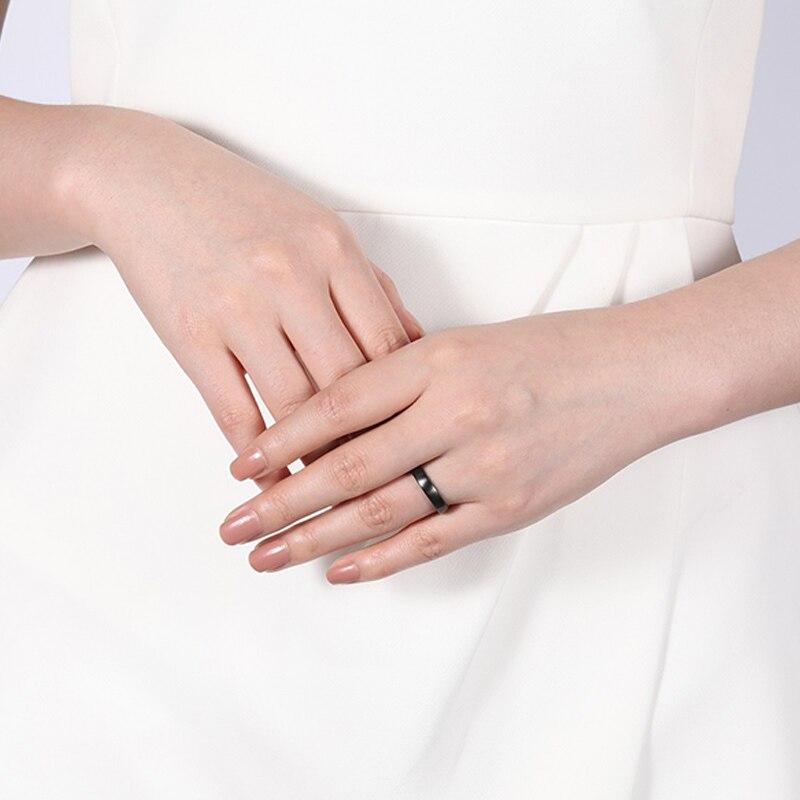 Модные простые стильные ювелирные изделия для пар, гладкие 4/6/10 мм, женские и мужские кольца на палец для влюбленных, черные магнитные кольца с гематитом, обручальное кольцо