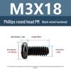Yigu Black Nickel Carbon Steel PM Phillips Round Head Screws m2-m4 Pan Head Machine Screws for Electronics