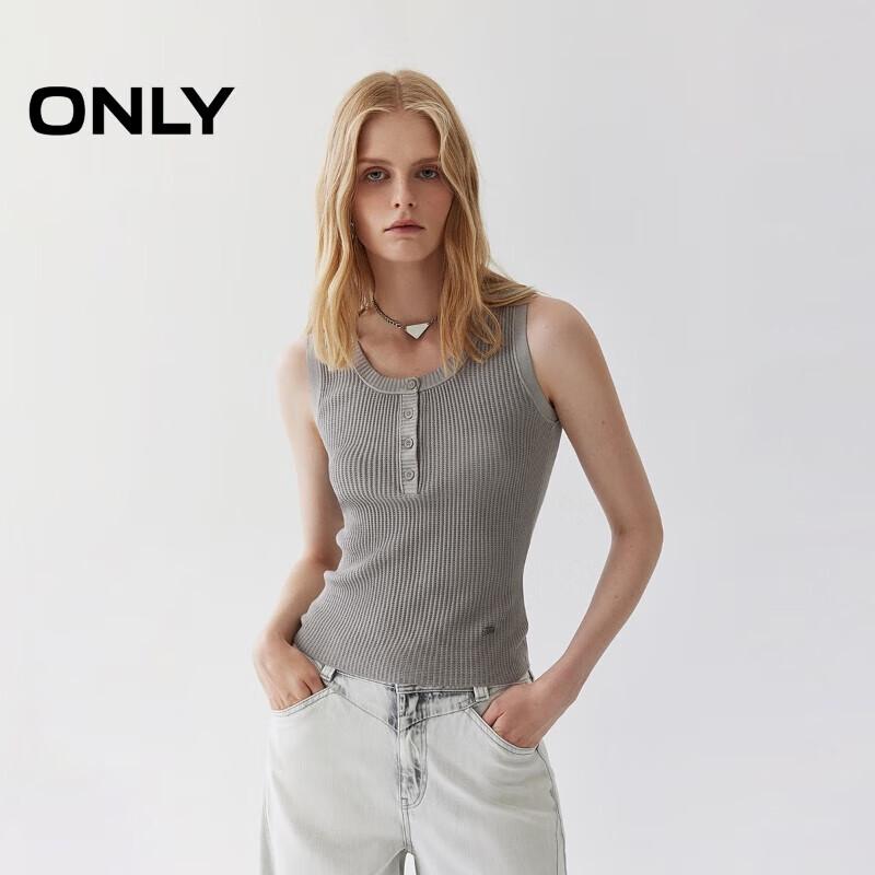 Only Женская трикотажная майка в рубчик с круглым вырезом