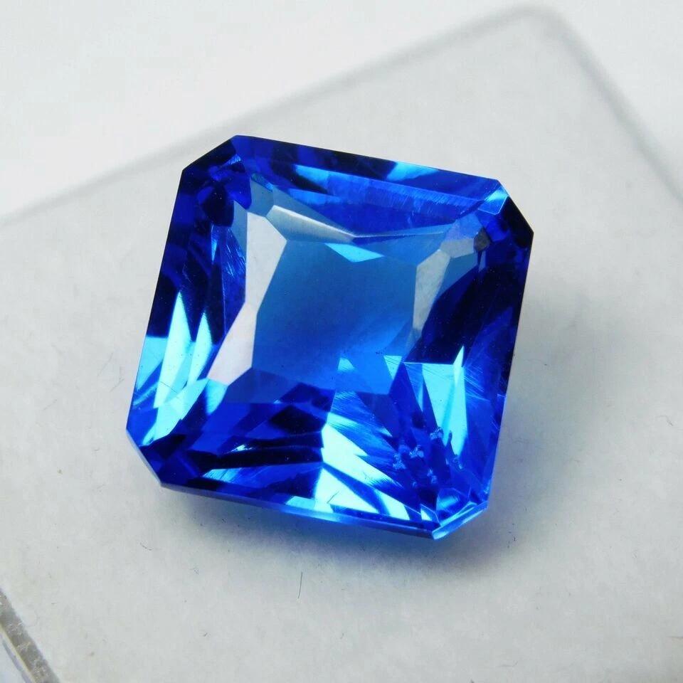 Stunning Natural Blue Sapphire Use For Making Ring 9-10 Ct Square Cut Gemstone