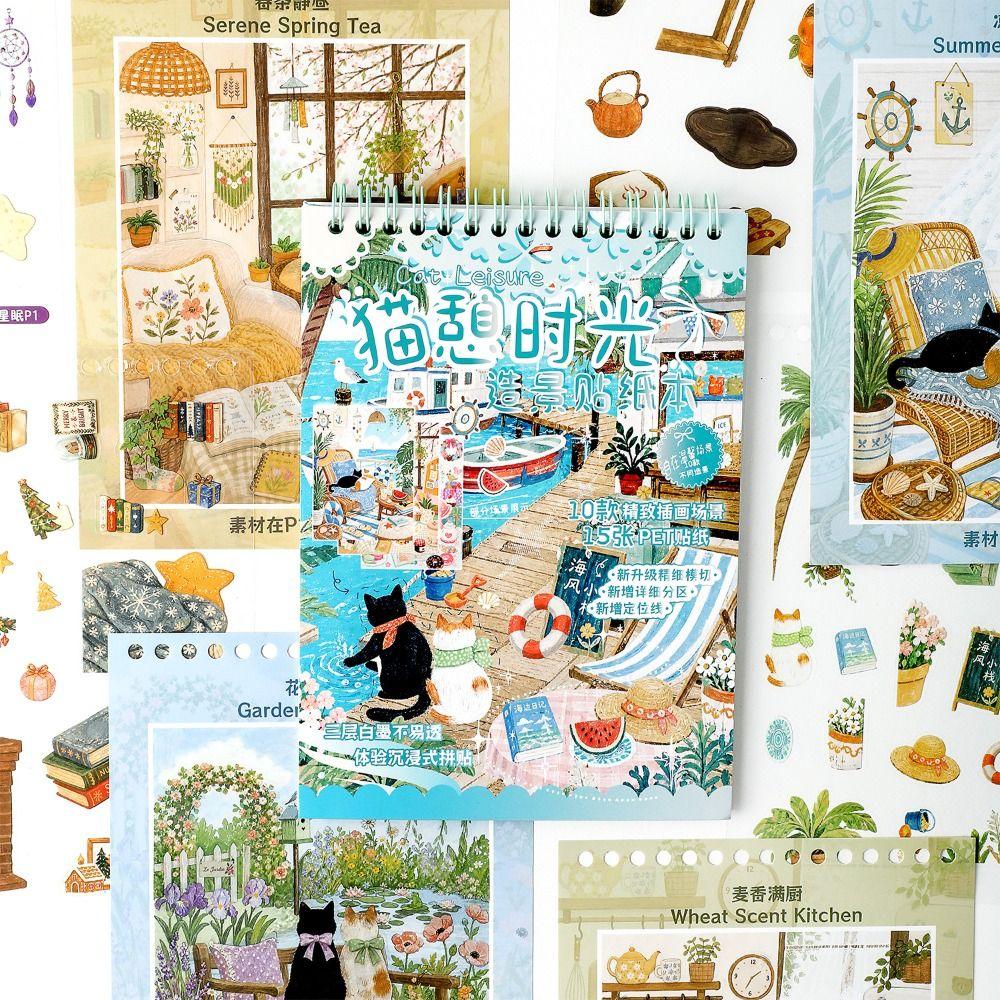 Collage DIY Scrapbooking Stickers Journal Decor Stationery Craft Stickers Gifts