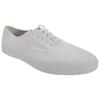 Adults Unisex Lace Up White Canvas Gym Plimsolls