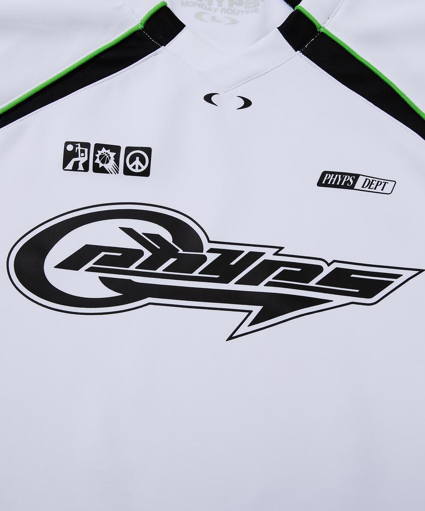 PHYSICAL DEPARTMENT Mesh Motorcycle Raglan Short Sleeve T-Shirt_White