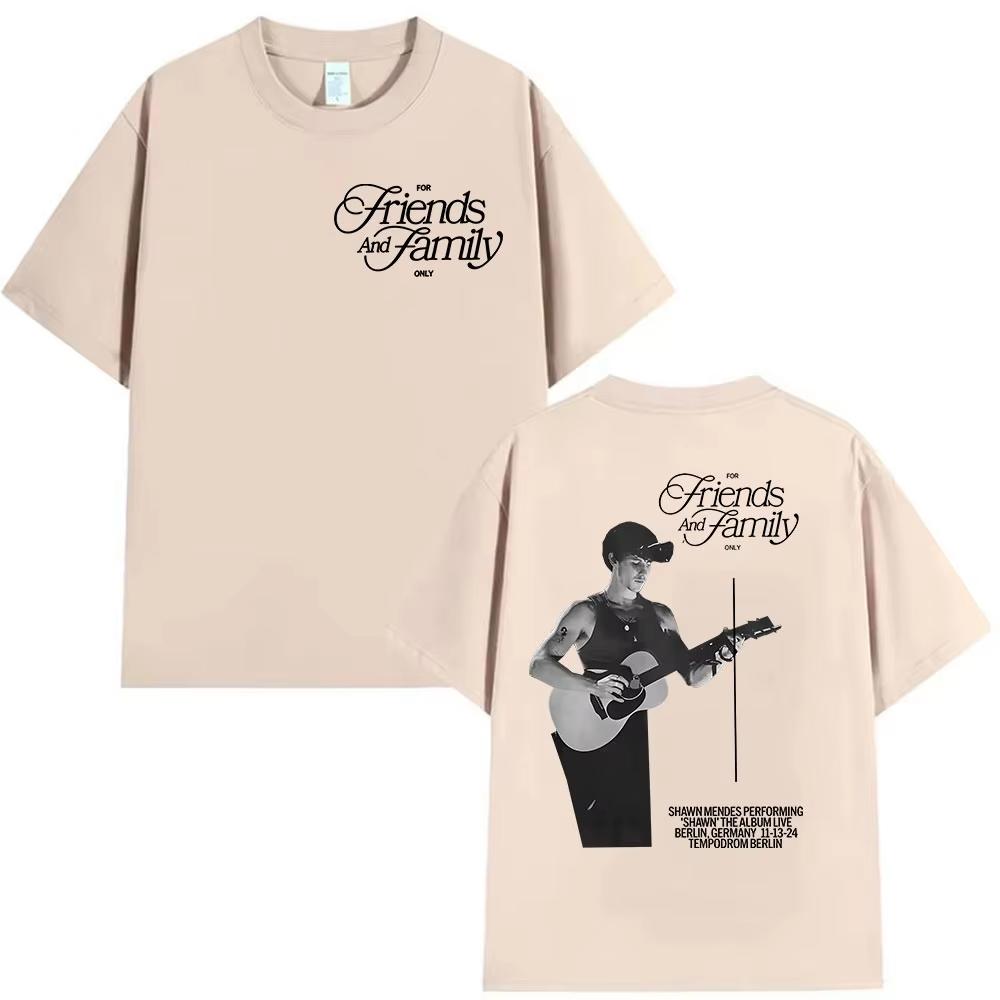 Rapper Shawn Mendes Album 2025 Merch T Shirt Men Women Hip Hop Pop Music Short Sleeve T-Shirt Vintage Cotton T-shirts Streetwear