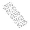 Compression Springs, 304 Stainless Steel, 8mm OD, 0.5mm Wire Diameter, 15mm Total Height, Silver Tone, Pack of 5