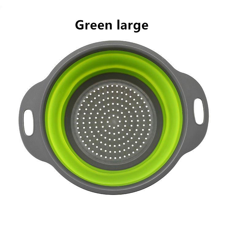 Складная раковина для очистки овощей и фруктов, дренажная корзина, силиконовый складной дуршлаг, складная сушилка для мытья, кухонные инструменты для хранения