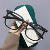 Retro Men Anti-Blue Light Eyewear Transparent Square Women Short-Sighted Eyeglasses Vintage Large Frame Myopia Glasses To -4.0