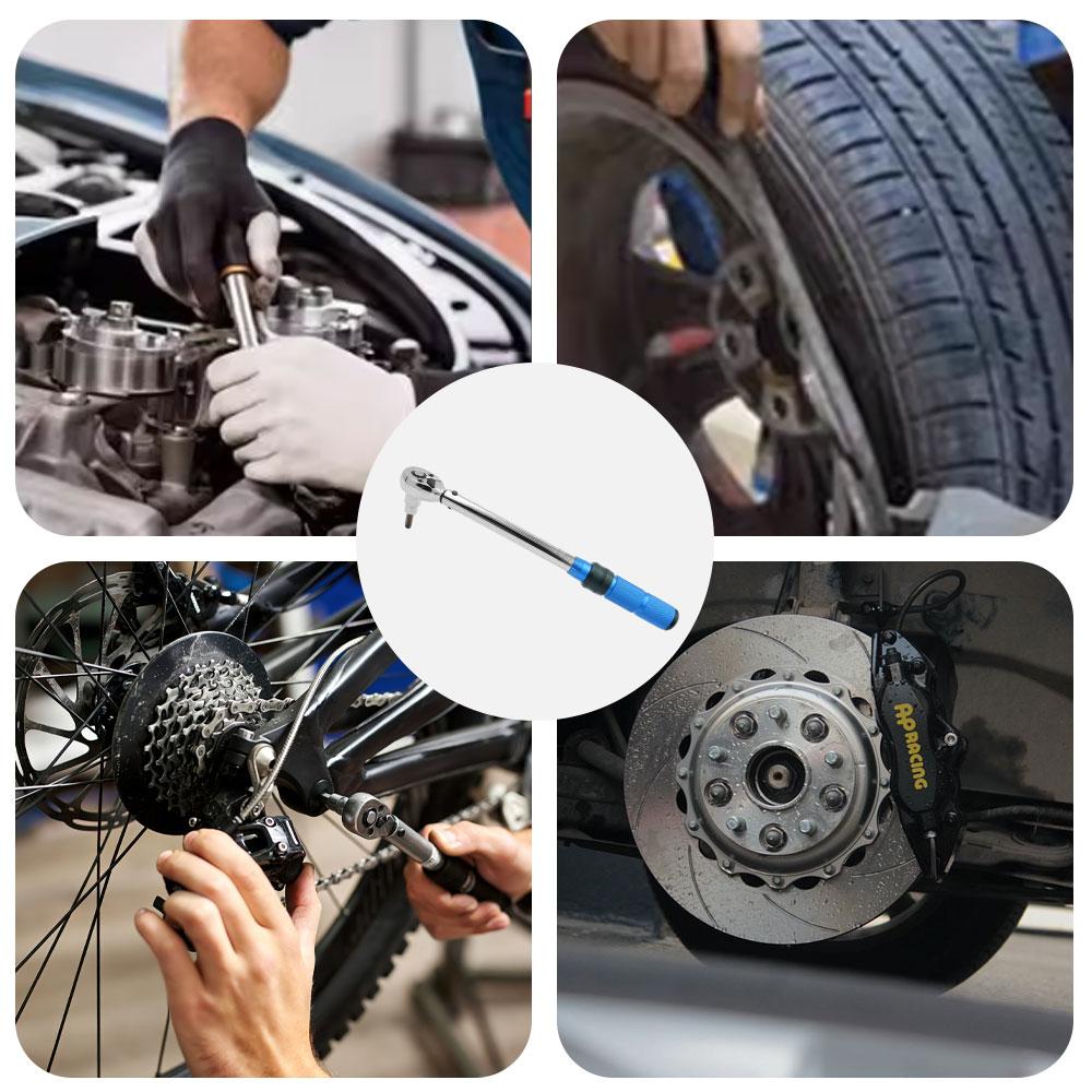 2026 New Ultra-Thin 3/8" Torque Wrench 10-60N.m with Magnetic Spark Plug Socket for Car Motorcycle Maintenance & Engine Repair