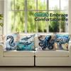 4Pcs Marine Animal Print Single-Sided Cushion Cover For Living Room Bedroom Car Home Decor