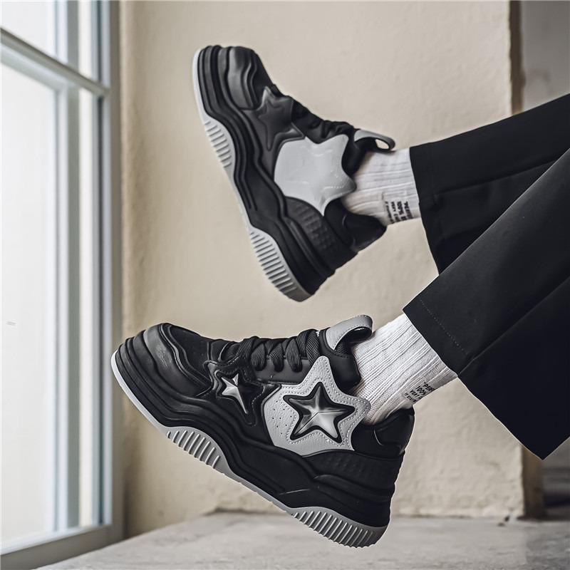 Обувь для скейтбординга на платформе для мужчин, модная мужская дизайнерская обувь для звезд, модные повседневные мужские кожаные кроссовки zapatillas de hombre