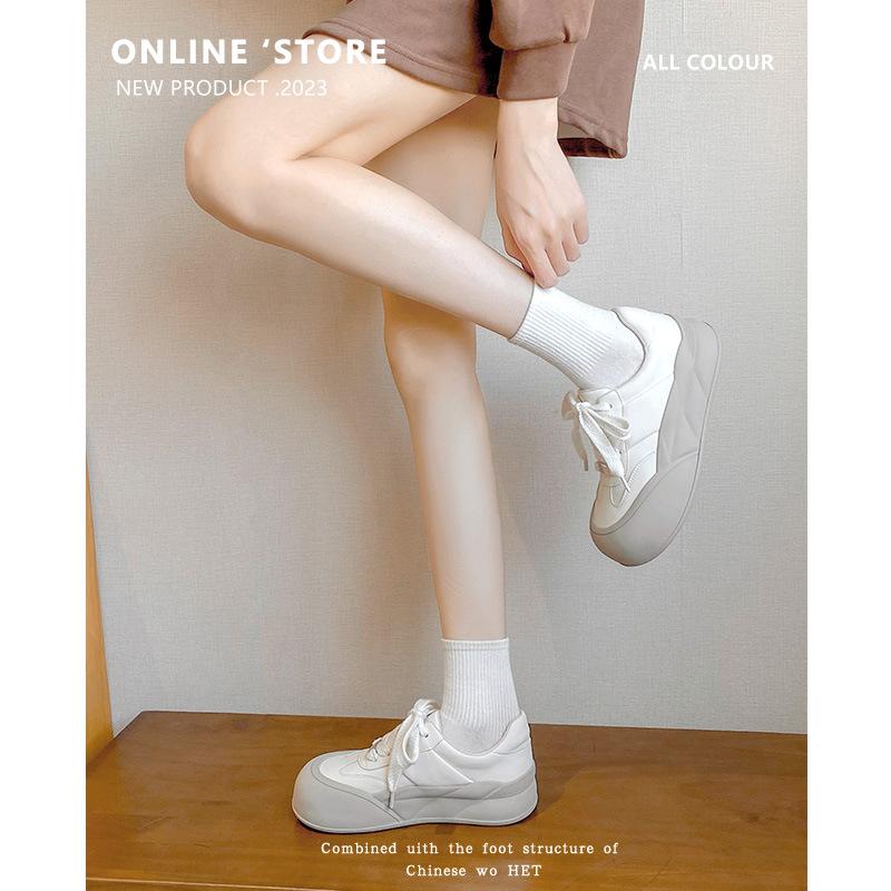 New small big head muffin platform white shoes women's spring and summer new casual versatile height-increasing bread shoes