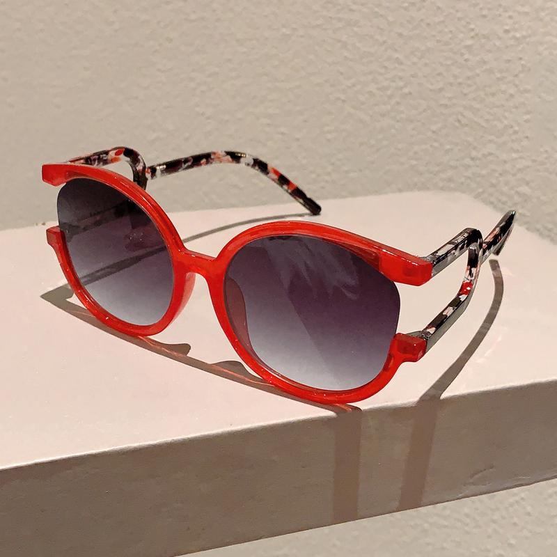 Y2K Модный Дизайн Оттенки Оверсайз Круглые Декоративные Женские Солнцезащитные Очки Уличный Бренд Путешествия Походы Солнцезащитные Очки