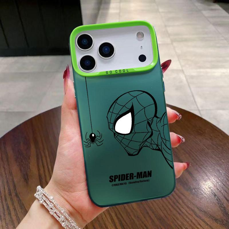 Модный чехол для телефона Spider-man iphone17 подходит для Apple 15pro, персональный 16promax1314pro