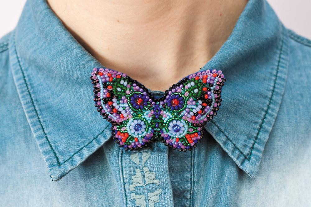 Набор для вышивки бисером украшения на натуральном художественном холсте Абрис Арт Butterfly