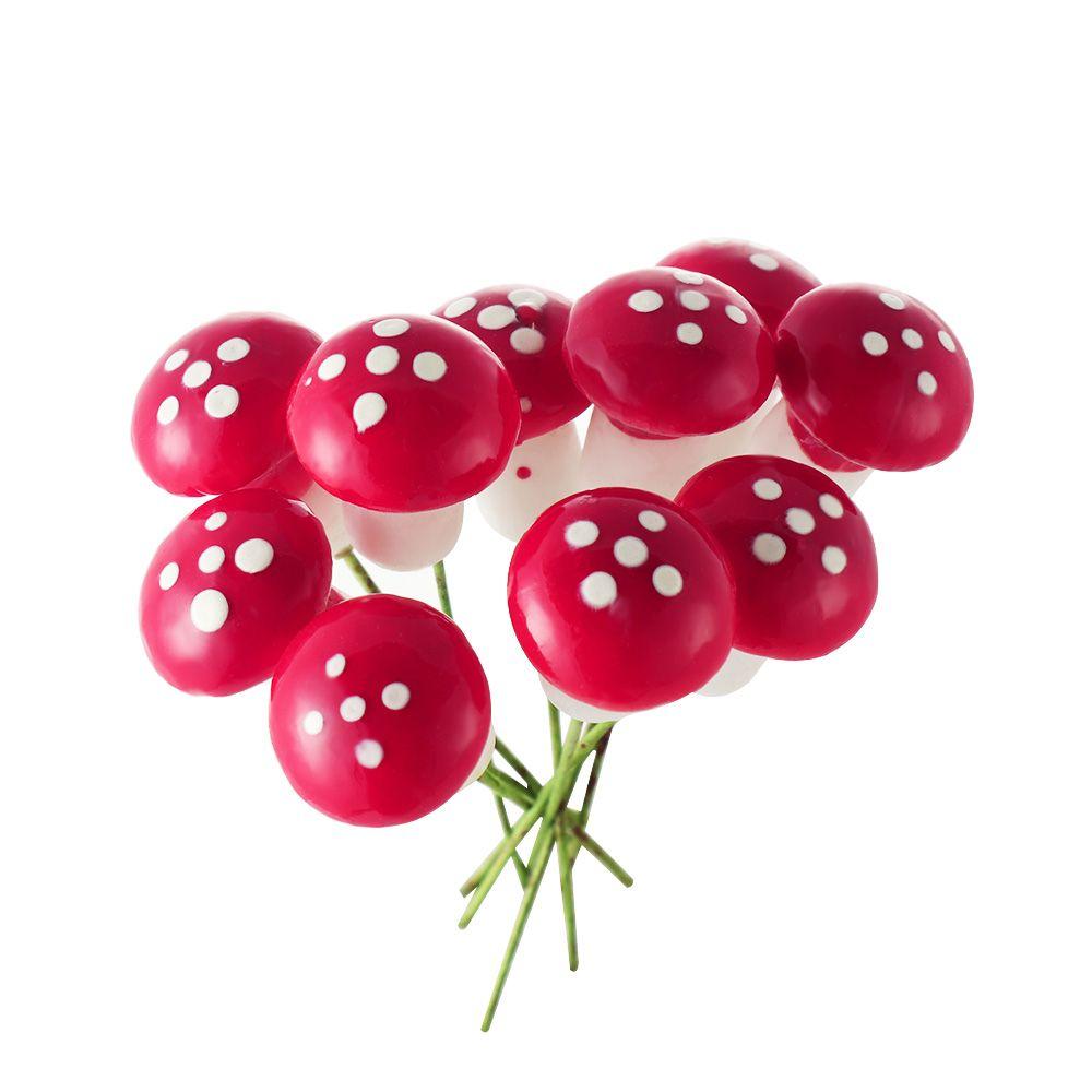 Ornament Resin Crafts Stakes Miniature Figurine Mini Mushroom Artificial Foam Potted Plants Decor