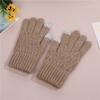 Winter Gloves Solid Color Knitted Cycling Adult Warm Gloves Cycling Gloves Touch Screen Finger Gloves