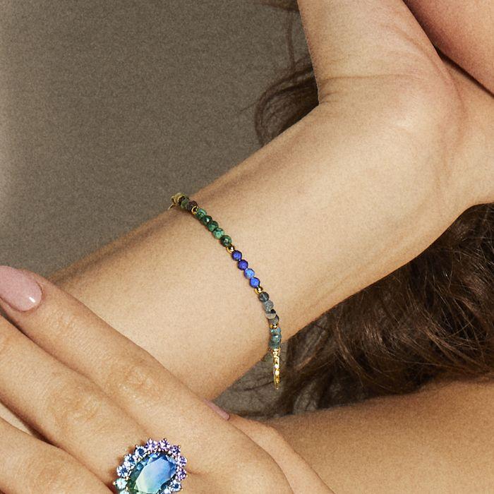 Bracelet - LUXENTER - Neomu - Argent 925 - Or Jaune 18K - Cristal Multicolore