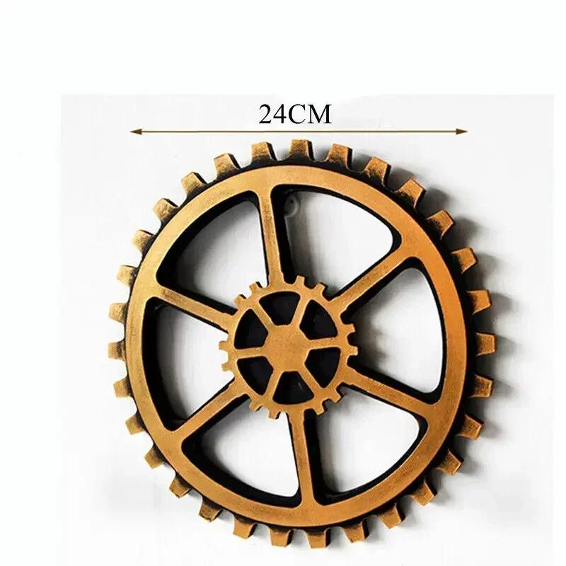 Винтажное золотое деревянное колесо стимпанк шестерня скульптура шестерня ретро дизайн украшения бар паб настенный декор шестеренка деревенское декоративное деревянное ремесло