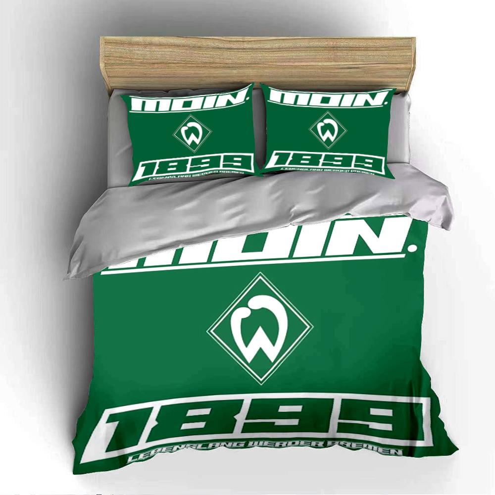 Green Sports Logo Bedding Set Bedding Duvet Cover Set Duvet Cover Pillowcases Home Decor (1 * Duvet Cover 2 * Pillowcases, without duvet insert)