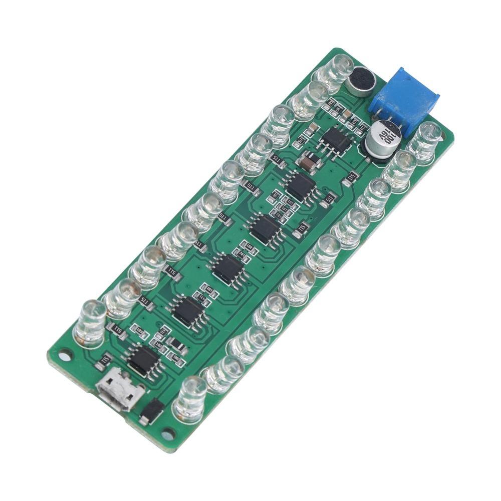 LED Display VU Meter Voice Control LED VU Meter Module LED Indicates RGB Bar Professional Sound