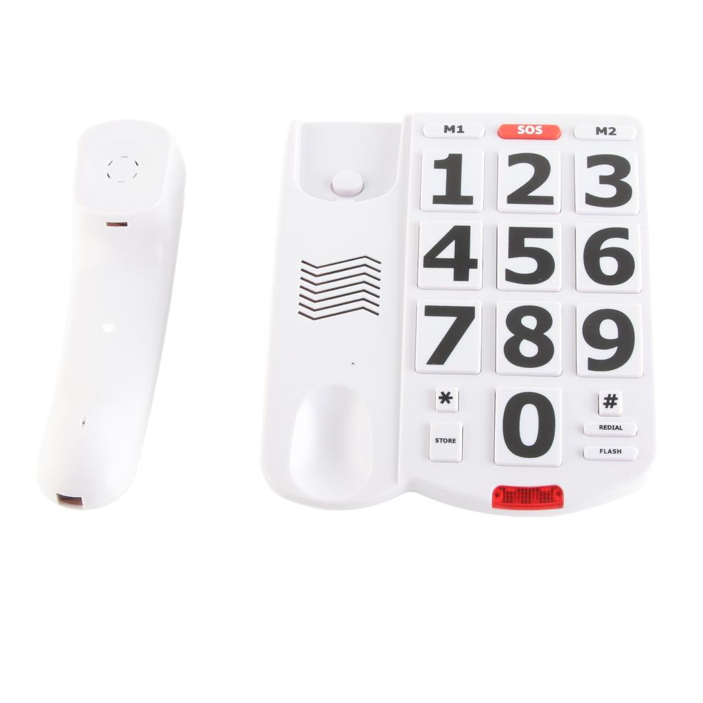 Стационарный телефон для пожилых людей с большими кнопками Проводной телефон для пожилых людей с нарушениями слуха