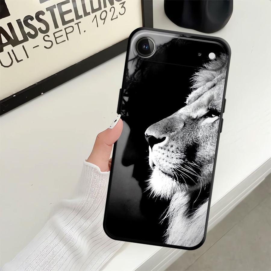 Крутой Чехол для Телефона с Животными Тигр Лев Чехол для Телефона для Apple iPhone 11 17 Pro Max Air 13 15 Pro 7 8 16 14 12 XR XS MAX