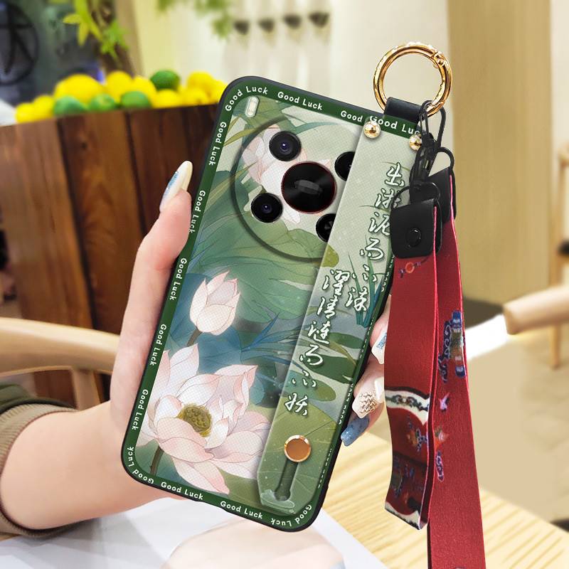 Fashion Elderly lady Phone Case For ZTE Blade V70 Max/Nubia V70 Max Phone Holder Lanyard Back Cover Soft case For Mom