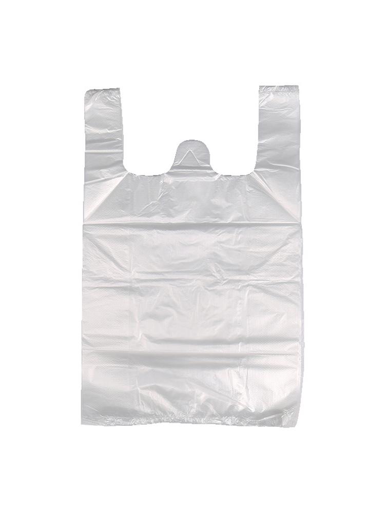Plastic Shopping Bag 100Pcs Transparent Shopping Bag Supermarket Plastic Bags With Handle Food Packaging