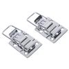 2Pcs Stainless Steel Chrome Toggle Latch For Chest Box Case Suitcase Tool Clasp