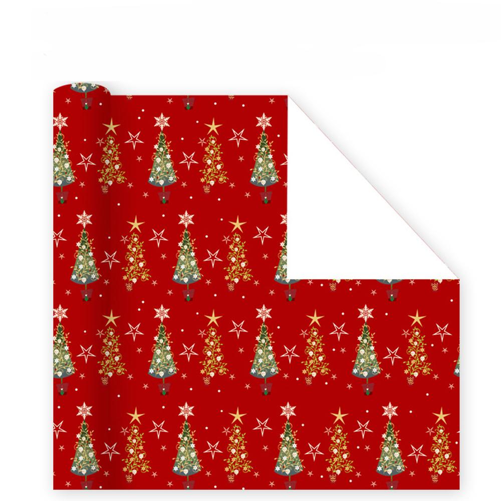 Gift Wrapping Paper Professional Christmas Tree Wrapping Paper Santa Claus Gift Paper Eye-Catching For Diy Craft Holiday